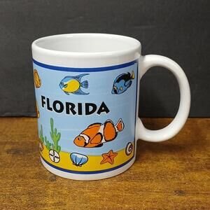 Vintage My Café Florida Tropical Fish Themed Coffee Tea Mug